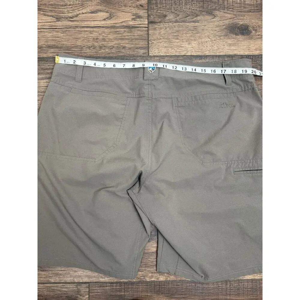 Kuhl Men's Size 40 Brown Olive Green Nylon Silencr Kargo Shorts 10